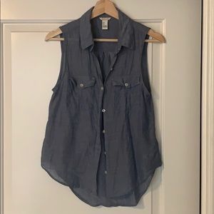 Denim button down
